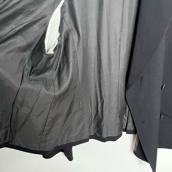 MM. Lafleur Womens The Roxane Double Breasted Blazer Size 2X Black Twill Career - Picture 8 of 14